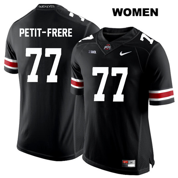 Ohio State Buckeyes Women's Nicholas Petit-Frere #77 White Number Black Authentic Nike College NCAA Stitched Football Jersey JY19S28OY